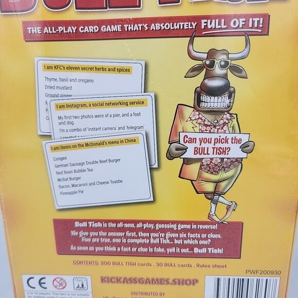 Bull Tish The All-Play Card Game That's Absolutely Full of IT! 2-10 Players New - Picture 3 of 8